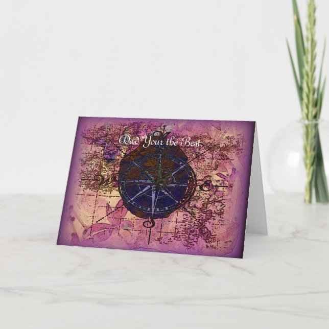 World Compass Fars dag Card. Kort (Framsida)