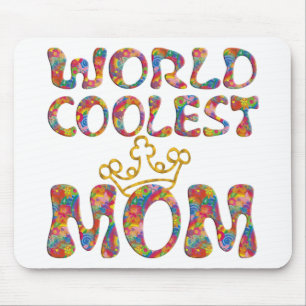 World Coolest Mamma gör en egen bakgrund Musmatta
