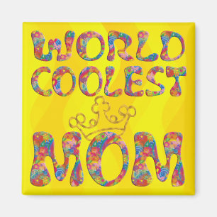 World Coolest Mamma GULT VINKARARE Magnet