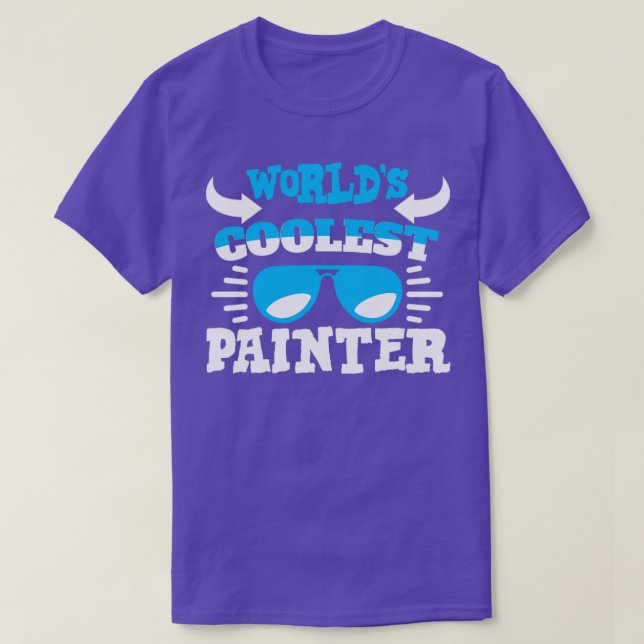 World Coolest Painter T Shirt (Design framsida)