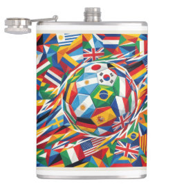World Cup 2026 Nations Flag Soccer Ball Glass Mug Fickplunta