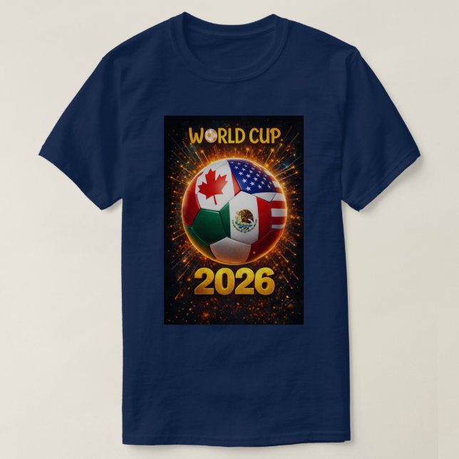 World Cup 2026 Shirt, Football Fan, FIFA 2026 Tee (Design framsida)