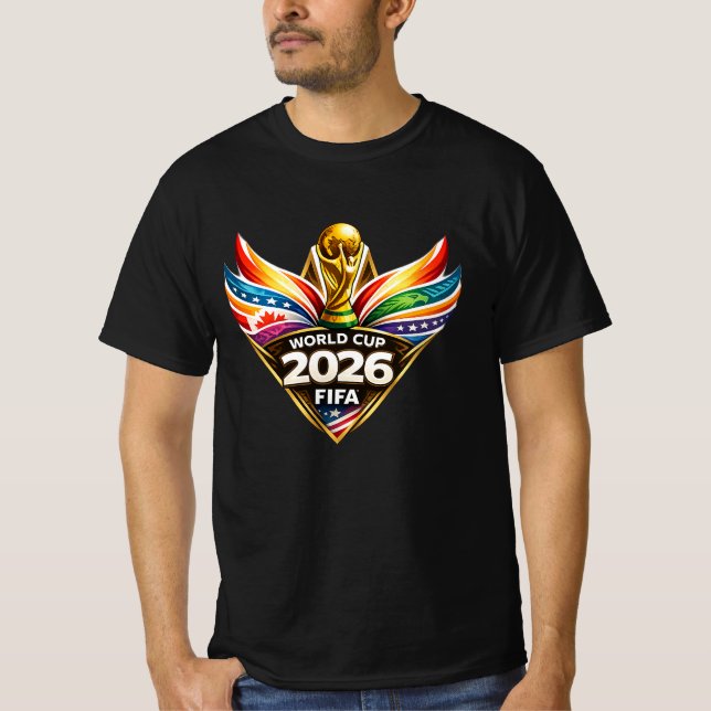 World Cup Football, Soccer Fan Art T Shirt (Framsida)