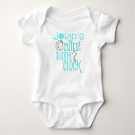 World Cutest Alarm Clock Funny Quote Blue Boy T Shirt