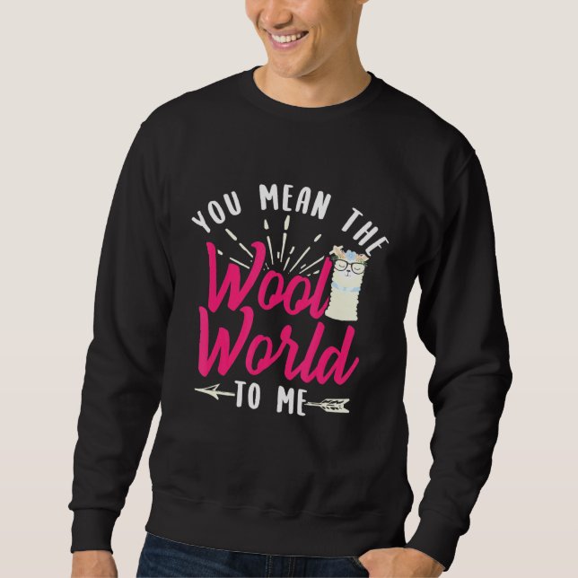 World Design Llama Alpaca Wool Lång Ärmad Tröja (Framsida)