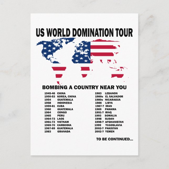 World Domination Tour Vykort (Framsida)