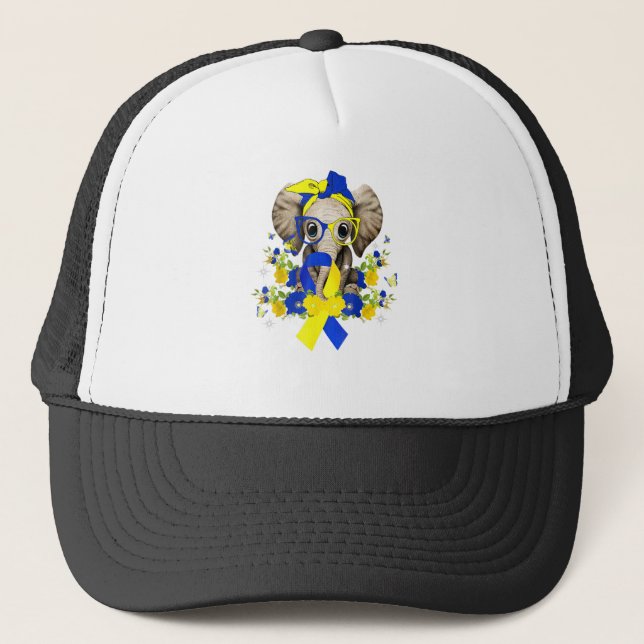 World Down Syndrome Awareness 2022 Elephant Blue Keps (Framsida)