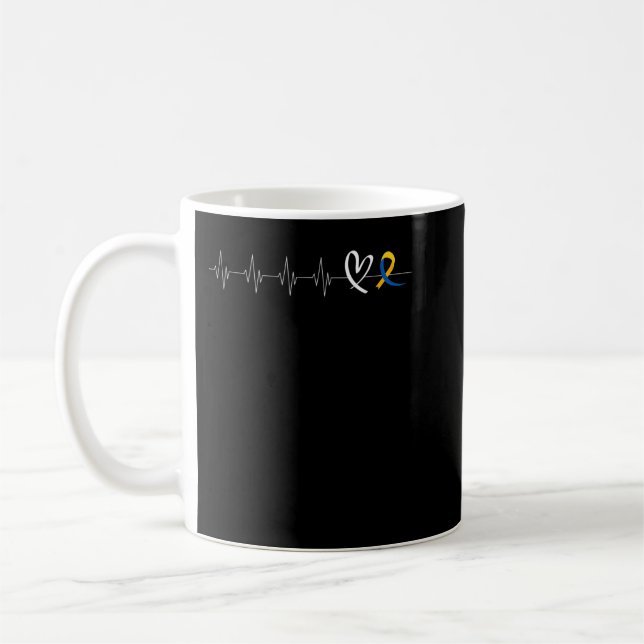 world down Syndrome Awareness day - Blue Yellow Kaffemugg (Vänster)