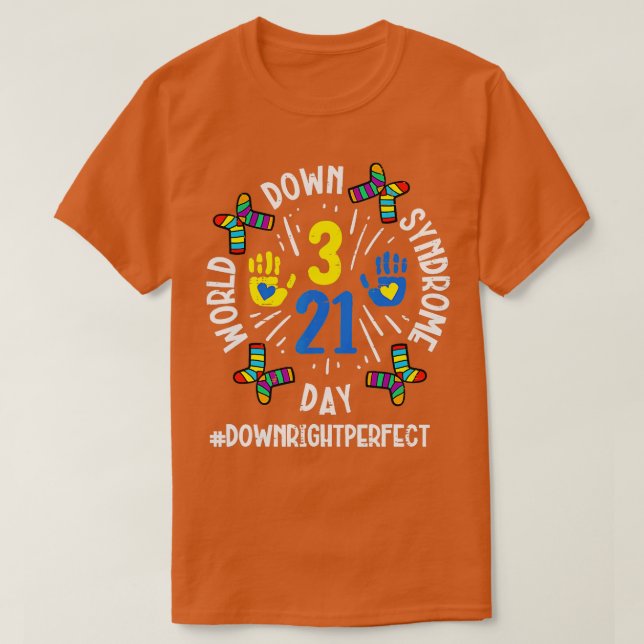 World Down Syndrome Day 321 Awareness Support Mana T Shirt (Design framsida)