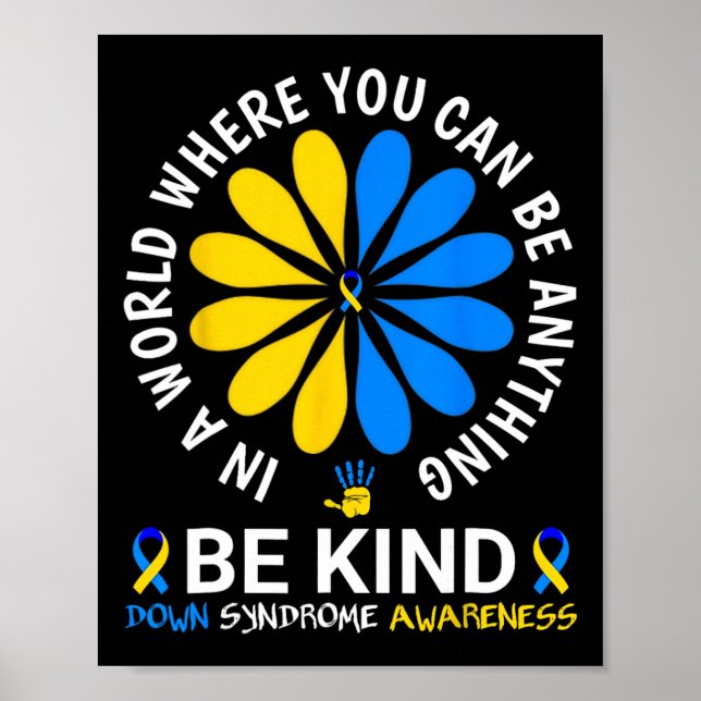 World Down Syndrome Day Be Kined Syndrome Awar Poster (Framsidan)