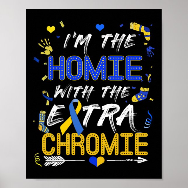 World Down Syndrome Day Kompis Med En Extra Kromos Poster (Framsidan)