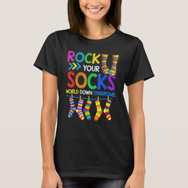 World Down Syndrome Day Sten - din socklarmedveten T Shirt (Framsida)
