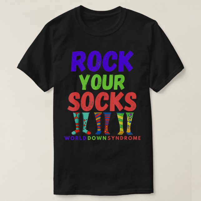 World Down Syndrome Day Sten - din socklarmedveten T Shirt (Design framsida)
