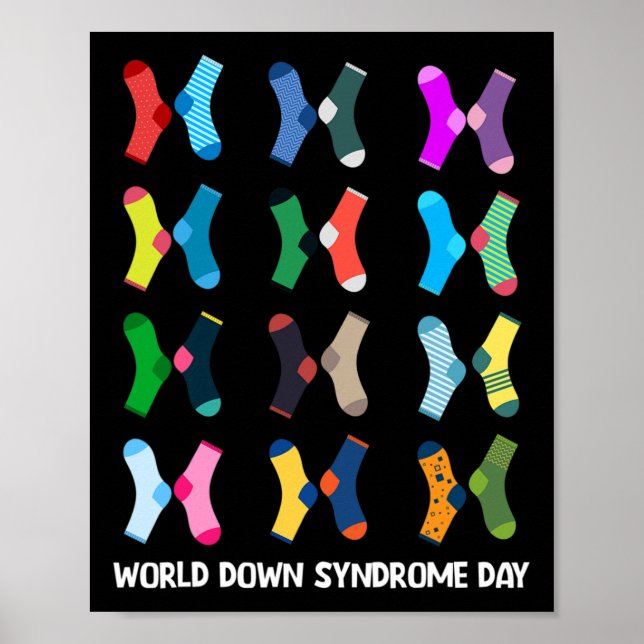 World Down Syndrome Day Strumpor Wdsd  Poster (Framsidan)