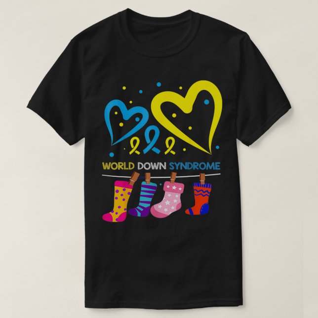 World Down Syndrome WDSD 21 mars Dag T Shirt (Design framsida)