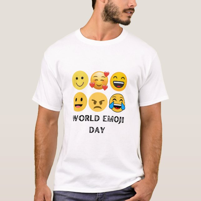 World Emoji Day Celebration Poster T Shirt (Framsida)