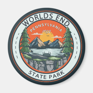 World End State Park Pennsylvania Badge Magnet