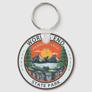 World End State Park Pennsylvania Badge Nyckelring