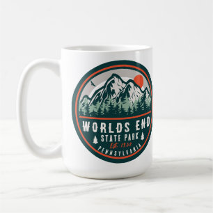 World End State Park Pennsylvania Retro Sunset Kaffemugg
