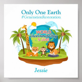 World Environment Day Anpassningsbar Text Jungle A Poster