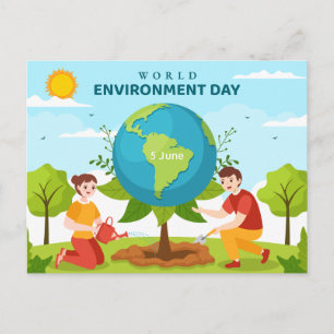 World Environment Day Anpassningsbar Text Planet T Vykort