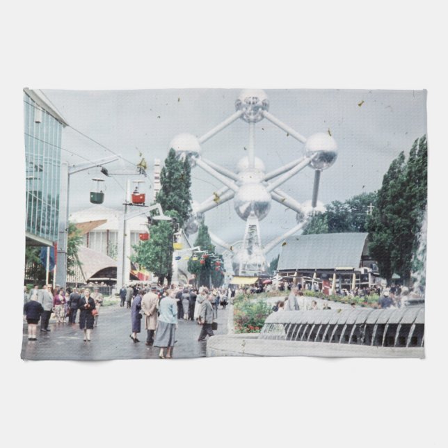 World Fair Brussels 1958 Photo Kökshandduk (Horisontell)