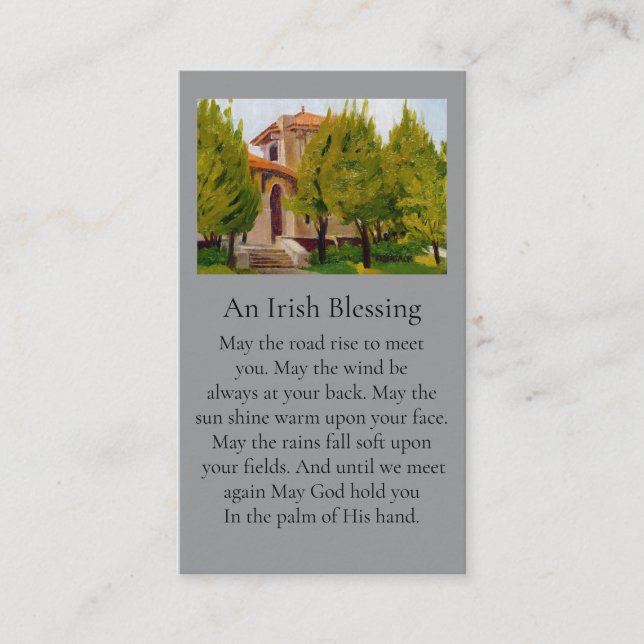 World Fair Pavilion Irish Blessing Memorial Prayer Visitkort (Framsida)