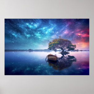 World Fantastic Ligcape Art Sjö Poster