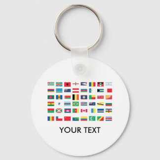 World Flagga Keychains Nyckelring