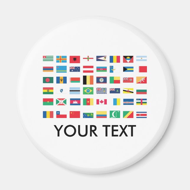 World Flagga Magnets Magnet (Framsidan)