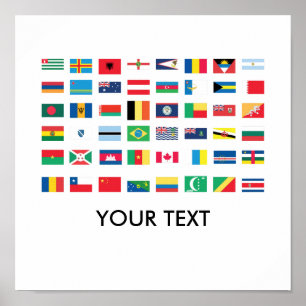 World Flagga Poster