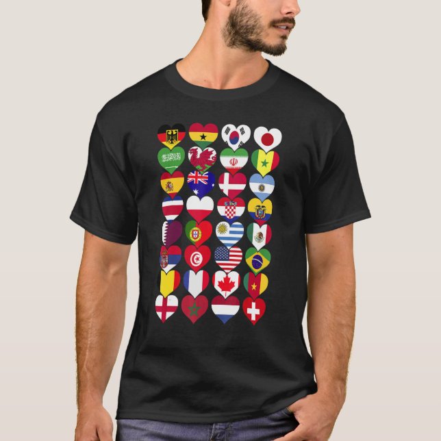 World Flags  Countries of the World International T Shirt (Framsida)