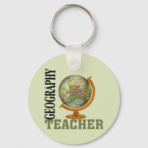 World Globe Geography Teacher Nyckelring