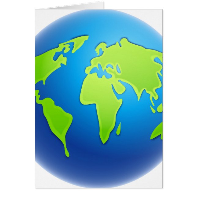 World Globe Hälsningskort (Framsidan)