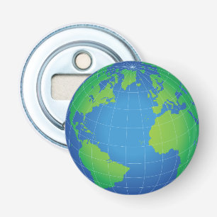 World Globe Karta Flasköppnare