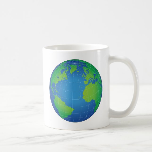 World Globe Karta Kaffemugg (Höger)