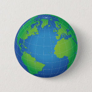 World Globe Karta Knapp