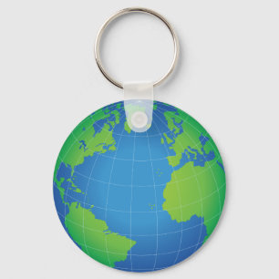 World Globe Karta Nyckelring