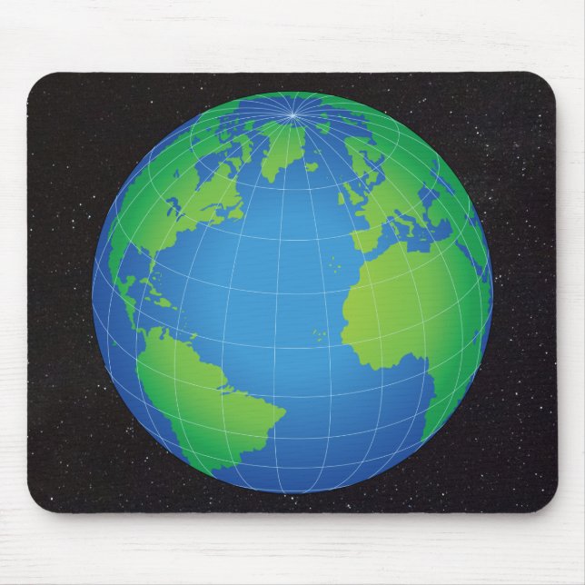 World Globe Karta Starry Himlar Musmatta (Framsidan)