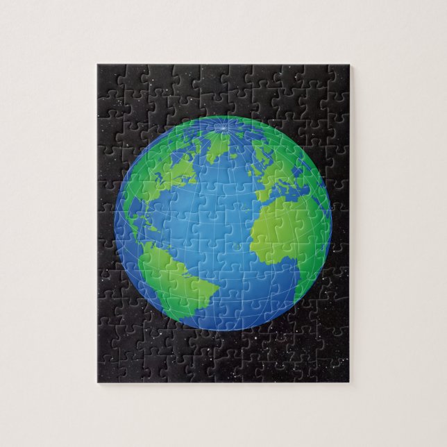 World Globe Karta Starry Himlar Pussel (Vertikal)