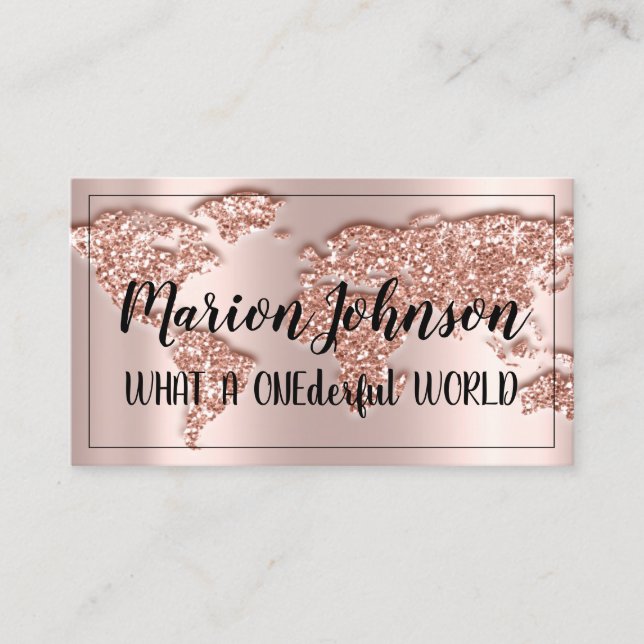 World Globe Karta Travel Agency Ro Fame Ro Busi Visitkort (Framsida)