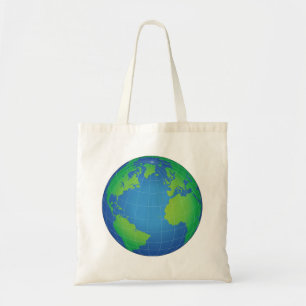 World Globe Karta Tygkasse