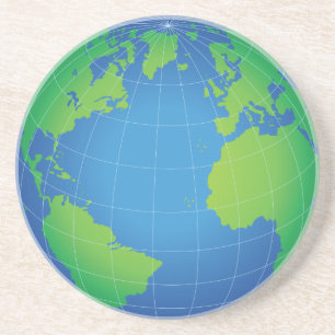 World Globe Karta Underlägg