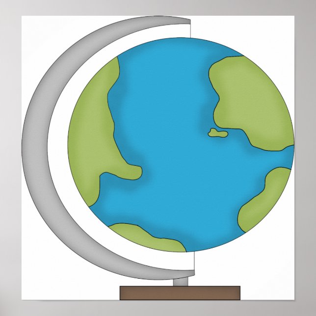 World Globe Poster (Framsidan)