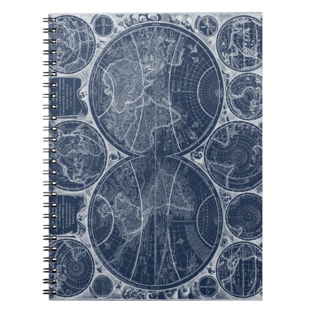 World Globes Blueprint Anteckningsbok (Framsidan)