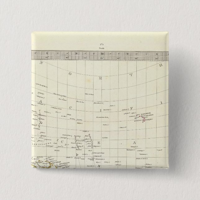 World, gnomonic proj III Polynesien Knapp (Framsida)