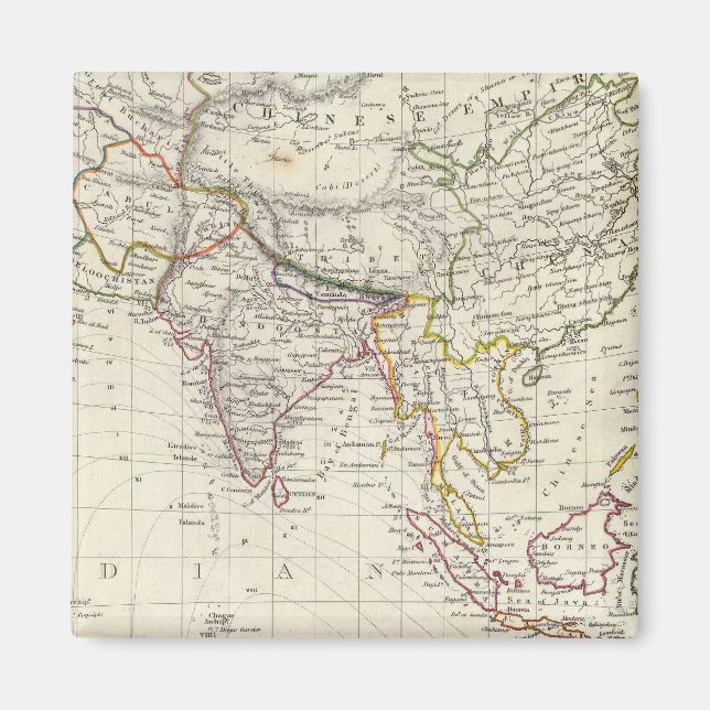 World, gnomonic proj IV Asia Magnet (Framsidan)