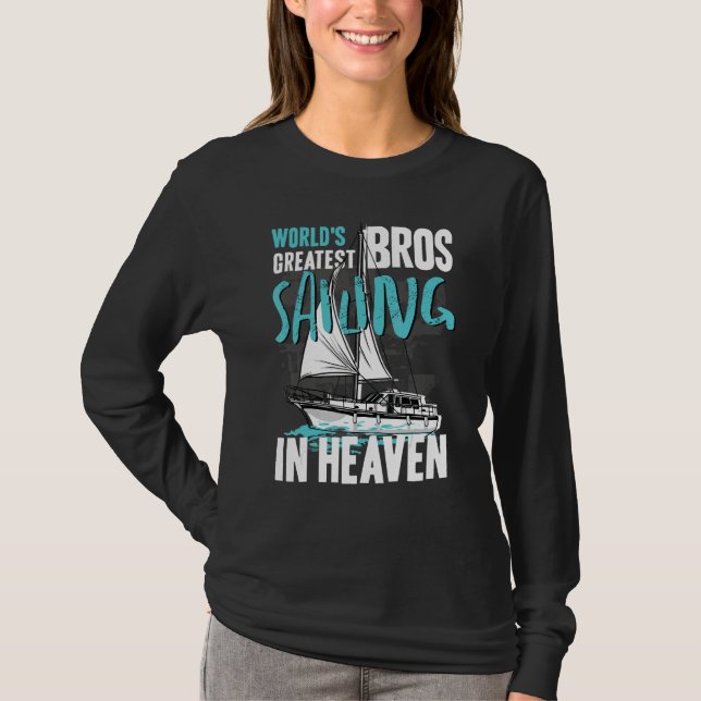 World Greatest Bros Sailing in Heaven Cousin Famil T Shirt (Framsida)