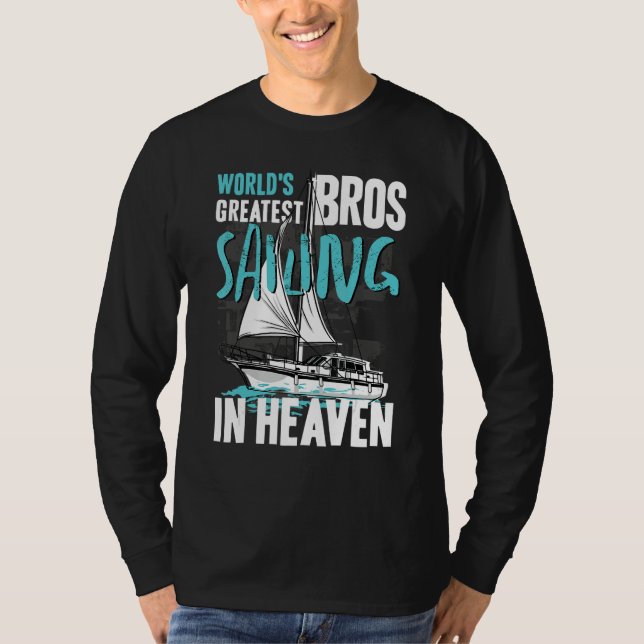 World Greatest Bros Sailing in Heaven Cousin Famil T Shirt (Framsida)
