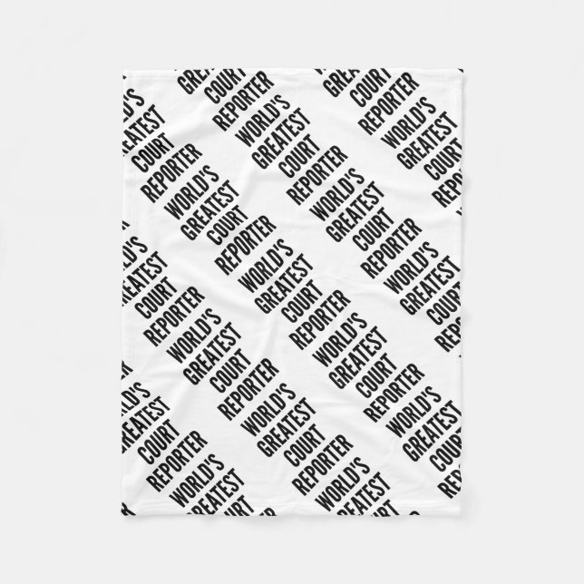 World Greatest Court Reporter Fleecefilt (Framsidan)